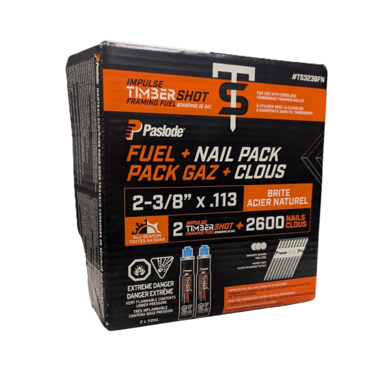 PASLODE TS3238FN Impulse TimberShot Framing Fuel+Nail Combo Pack - 3-1/4"  - 2-3/8