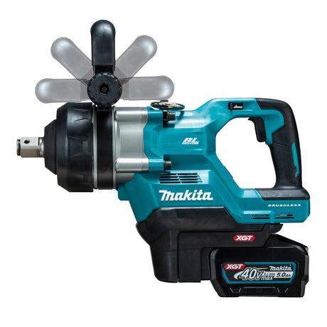 Makita TW009GT202 40Vmax XGT Brushless 1" Short Anvil Impact Wrench, 5.0Ah x2