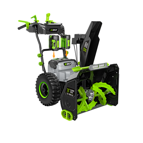 EGO SNT2405 POWER+ 24 in. Self-Propelled 2-Stage Snow Blower with Peak Power™ and 2 x 7.5 Batteries and Dual Port Charger
