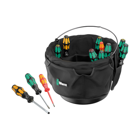 WERA 9559 Tool Bucket Organizer Screwdriver Set 1