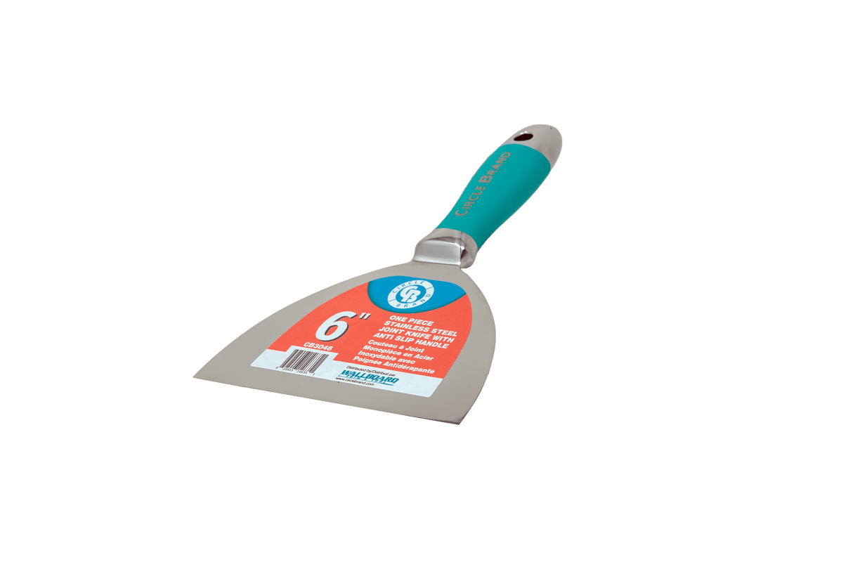 Wallboard CB3046 Circle Brand 6" One Piece S/S Joint Knife w/Anti Slip Handle
