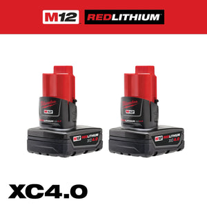 Milwaukee 48-11-2442 M12™ REDLITHIUM™ XC4.0 Battery Two Pack
