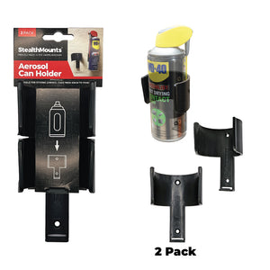 StealthMounts OM-CAN-BLK-2 Aerosol Can Holder (2 Pack) Black