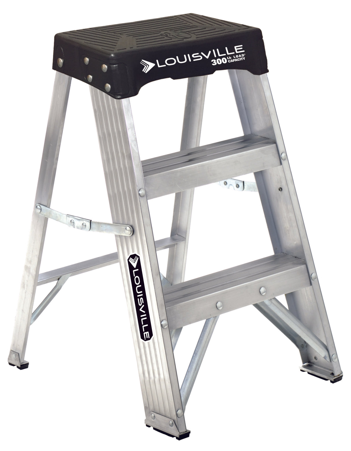 LOUISVILLE LADDER 2-FOOT ALUMINUM STEP STOOL