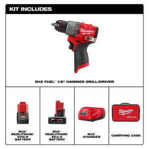 Milwaukee 3404-21 M12 FUEL™ 1/2 in. Hammer Drill Driver Kit