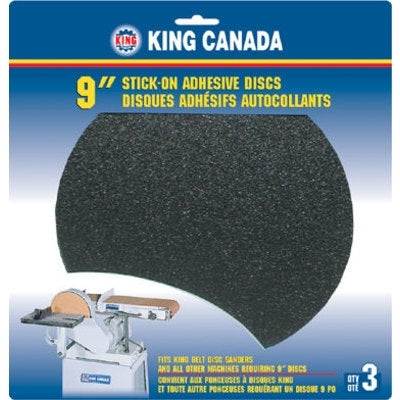 KING SD-9-K-120 3 PC. 9" -120 GRIT WOOD SANDING DISC KIT