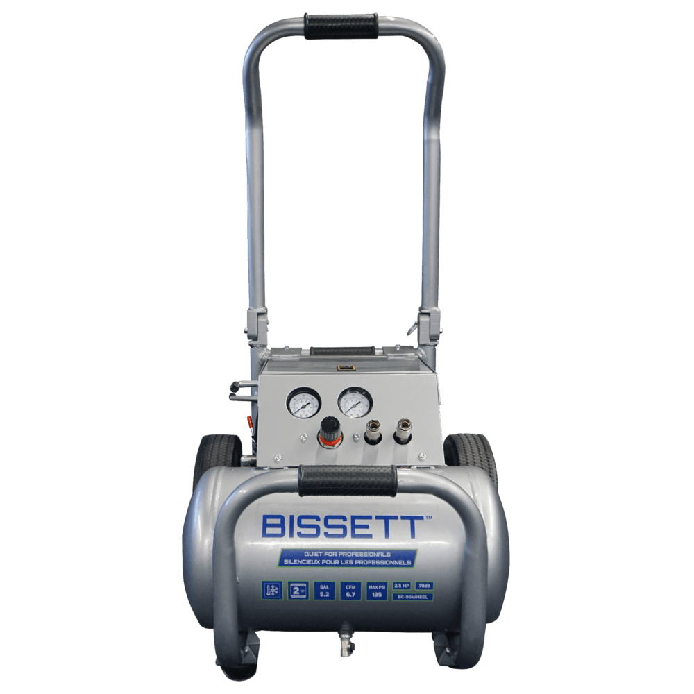 BISSETT BC - 5GWHEEL 5.2 Gal Roll Caged Compressor - Mississauga Hardware Centre Inc