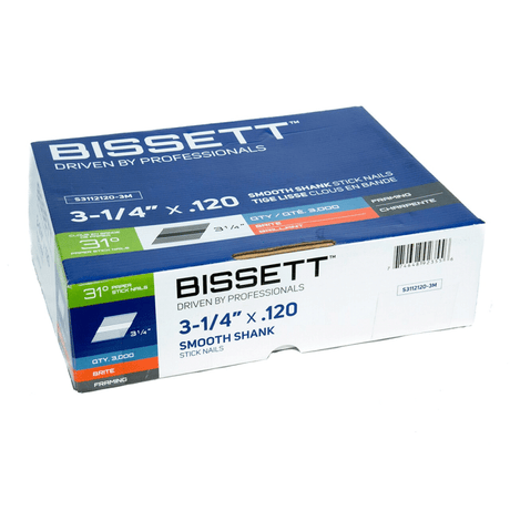 BISSETT S3112120 - 3M BISSETT STRIP NAILS 3 - 1/4 PAPE - Mississauga Hardware Centre Inc