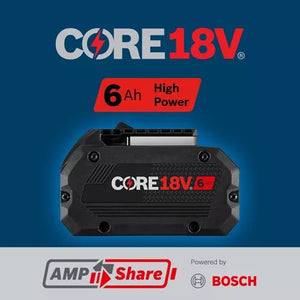 Bosch GBA18V60 - 2PK 18V CORE18V® Lithium - Ion 6 Ah High Power Battery - 2 - Pack - Mississauga Hardware Centre Inc
