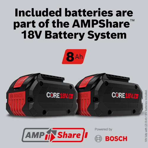 Bosch GBH18V - 28DCK24 18V Brushless Connected - Ready SDS - plus® Bulldog™ 1 - 1/8 In. Rotary Hammer Kit with (2) CORE18V 8 Ah High Power Batteries - Mississauga Hardware Centre Inc