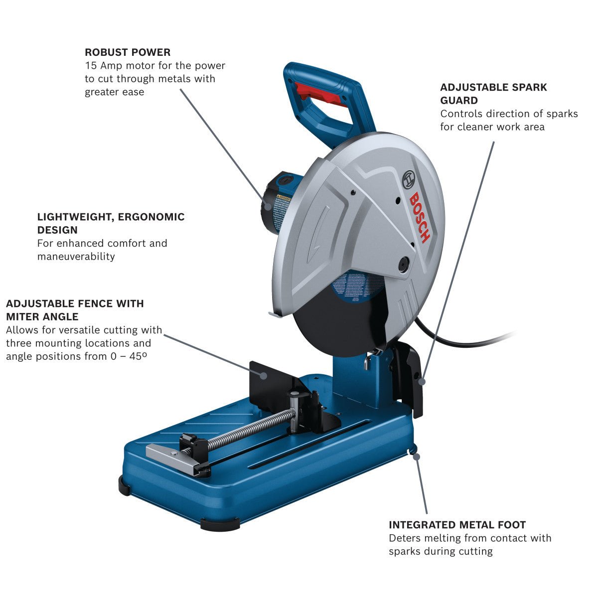Bosch GCO15 - 14 15 Amp 14 In. Abrasive Cut Off Machine - Mississauga Hardware Centre Inc