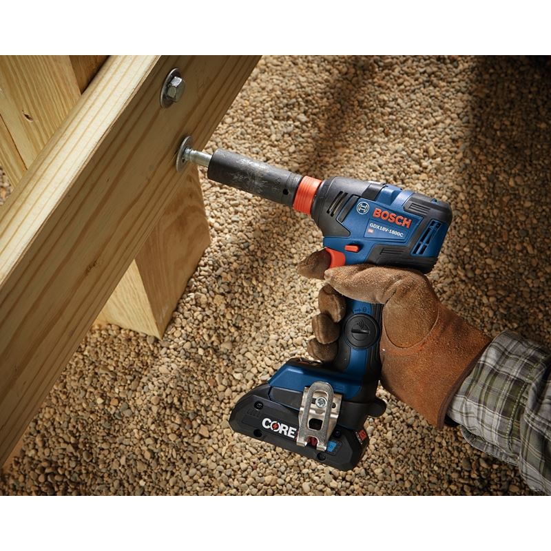 Bosch GDX18V - 1800B12 18V Two - In - One 1/4 In. and 1/2 In. Bit/Socket Impact Driver/Wrench Kit with 2 Ah Standard Power Battery - Mississauga Hardware Centre Inc