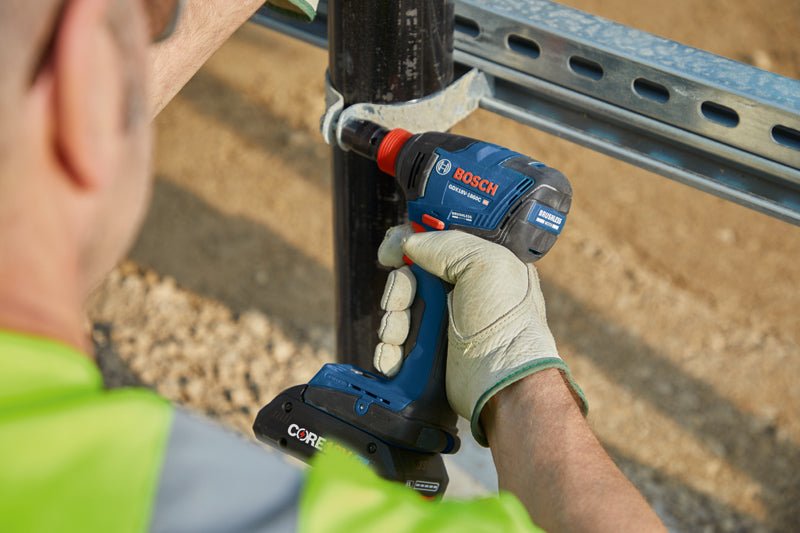 Bosch GDX18V - 1860CB15 18V Connected - Ready Two - In - One 1/4 In. and 1/2 In. Bit/Socket Impact Driver/Wrench Kit with (1) CORE18V 4 Ah Advanced Power Battery - Mississauga Hardware Centre Inc