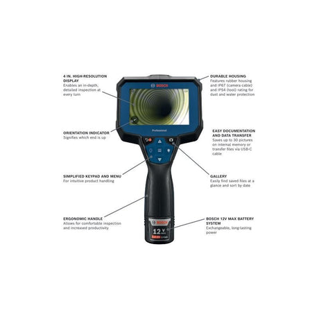Bosch | GIC4 - 23C 12V Max Connected 5 Ft. Handheld Inspection Camera - Mississauga Hardware Centre Inc