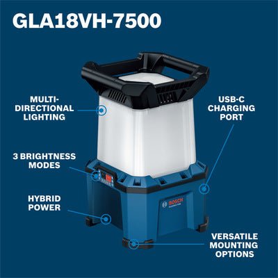 Bosch GLA18VH - 7500N 18V Hybrid Area Light (Bare Tool) - Mississauga Hardware Centre Inc