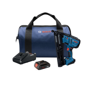 Bosch GNH18V - 15MAB12 18V Brushless 15 - Gauge Angled Finish Nailer Kit with (1) 2 Ah Standard Power Battery - Mississauga Hardware Centre Inc