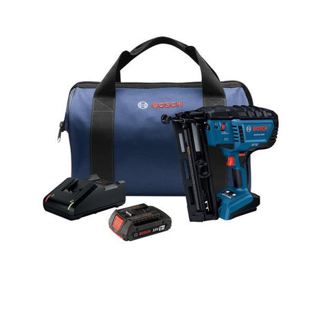 Bosch GNH18V - 16MAB12 18V Brushless 16 - Gauge Angled Finish Nailer Kit with (1) 2 Ah Standard Power Battery - Mississauga Hardware Centre Inc