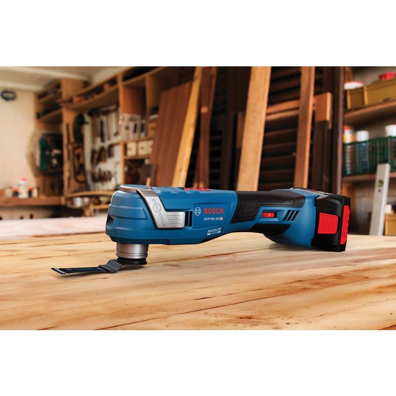 Bosch GOP18V - 34B14 18V Brushless StarlockPlus Oscillating Multi - Tool Kit with (1) CORE18V 4 Ah Advanced Power Battery - Mississauga Hardware Centre Inc