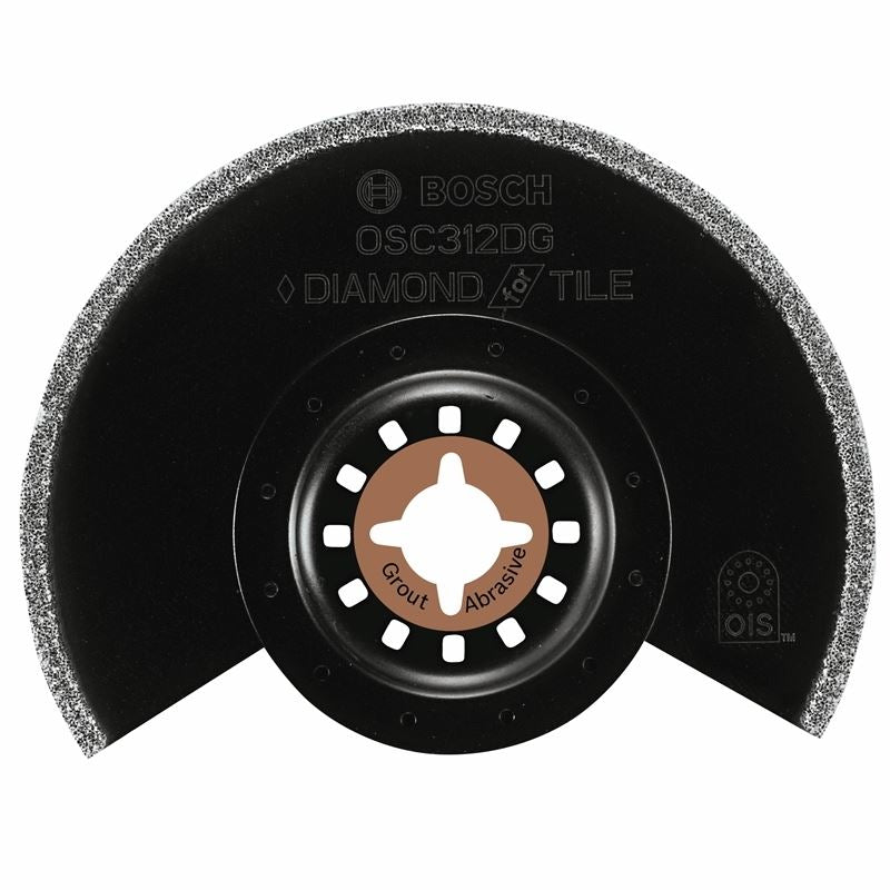Bosch | OSC312DG 3 - 1/2 In. x 1/8 In. Kerf Multi - Tool Diamond Grit Grout Grinding Blade - Mississauga Hardware Centre Inc