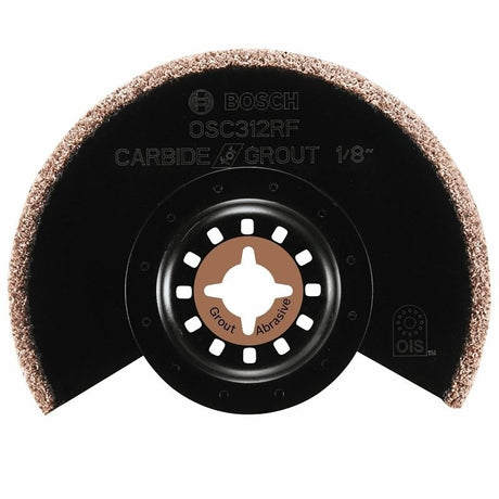 Bosch | OSC312RF 3 - 1/2 In. x 1/8 In. Kerf Multi - Tool Carbide/Grit Grout Grinding Blade - Mississauga Hardware Centre Inc