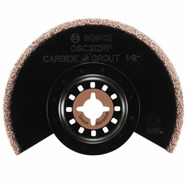 Bosch | OSC312RF 3 - 1/2 In. x 1/8 In. Kerf Multi - Tool Carbide/Grit Grout Grinding Blade - Mississauga Hardware Centre Inc
