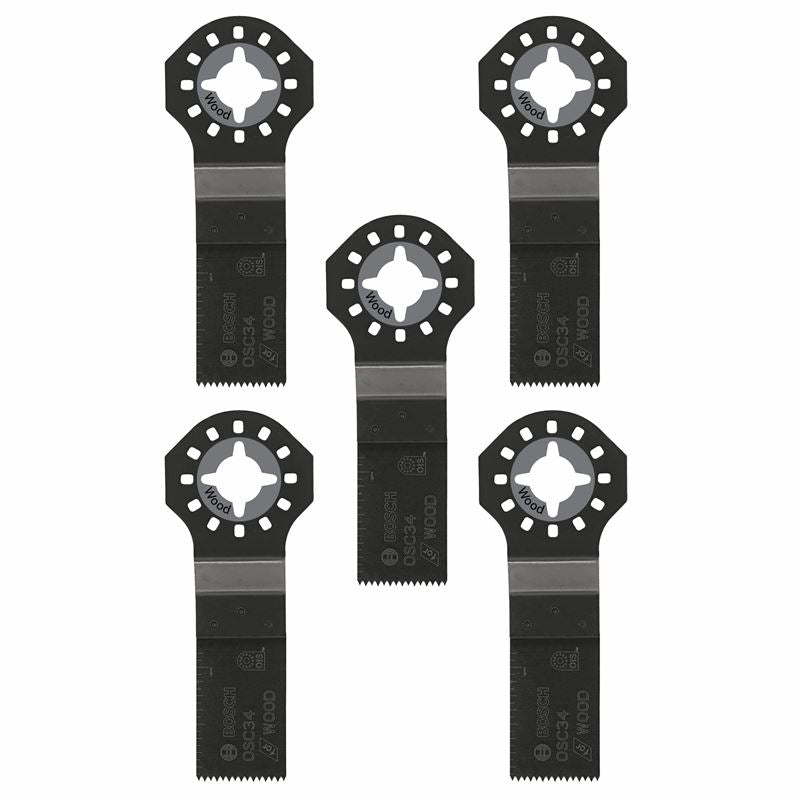 Bosch | OSC34 - 5 3/4 In. x 1 - 1/4 In. Multi - Tool Plunge Cut Blade 5 Pk. - Mississauga Hardware Centre Inc