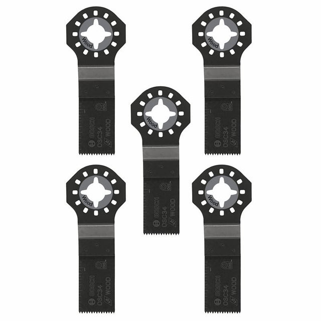 Bosch | OSC34 - 5 3/4 In. x 1 - 1/4 In. Multi - Tool Plunge Cut Blade 5 Pk. - Mississauga Hardware Centre Inc