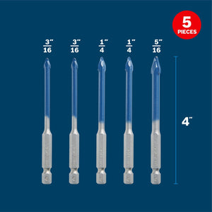 Bosch PTBX05 5 pc. Porcelain Tile Drill Bit Set - Mississauga Hardware Centre Inc
