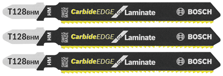 Bosch T128BHM3 3 pc. 3 - 5/8 In. 14 TPI Carbide - Strip Special for Laminates T - Shank Jig Saw Blades - Mississauga Hardware Centre Inc