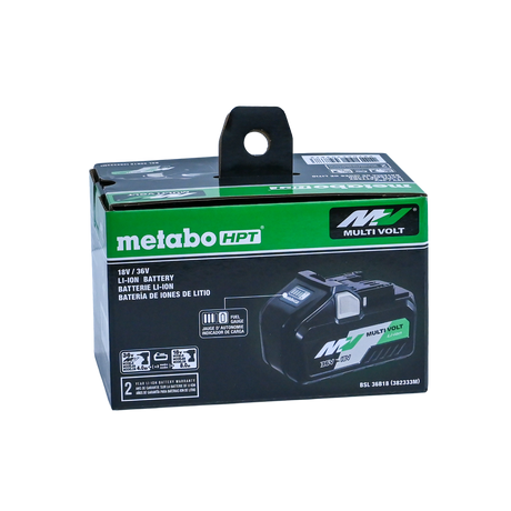 metabo HPT 382333M 36V/18V MultiVolt Lithium Ion Slide Battery 4.0Ah/8.0A