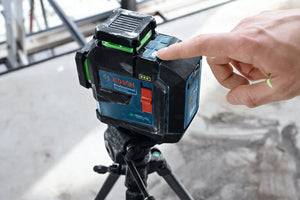 Bosch GLL300-42GL 3.7V 360⁰ Green-Beam Three-Plane Leveling and Alignment Laser with Li-Ion Battery