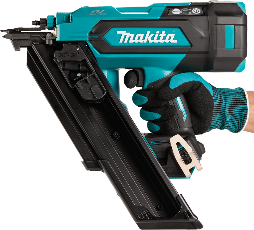 Makita DBN900ZK 18V LXT® Lithium‑Ion Cordless 30º Clipped Head 3‑1/2" Framing Nailer, Tool Only