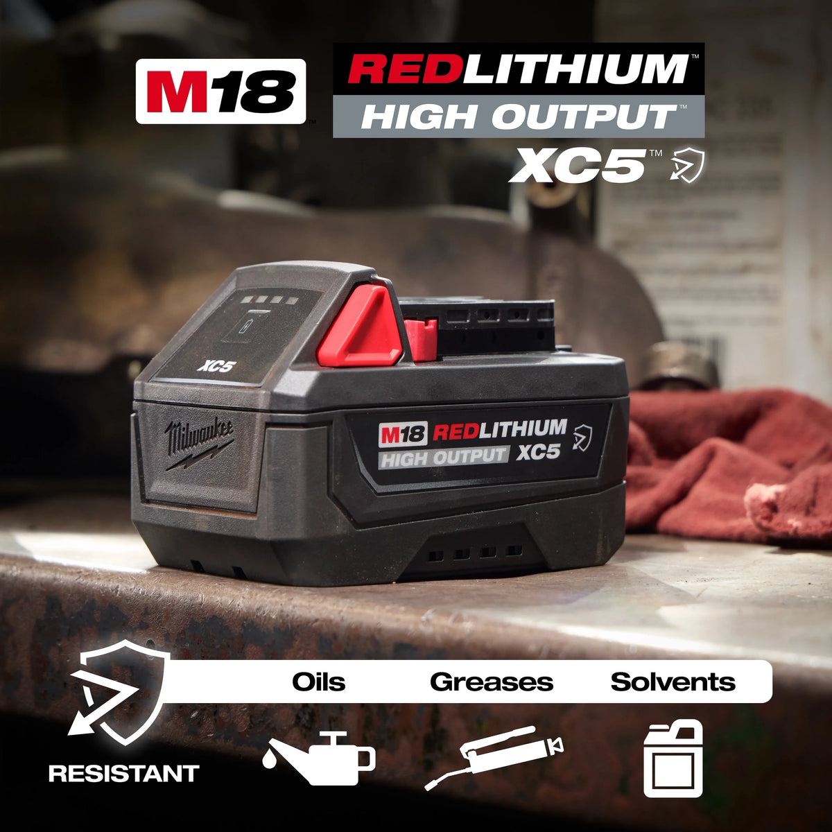 Milwaukee 48-11-1855R M18™ REDLITHIUM™ HIGH OUTPUT™ XC5™ Resistant Battery Pack