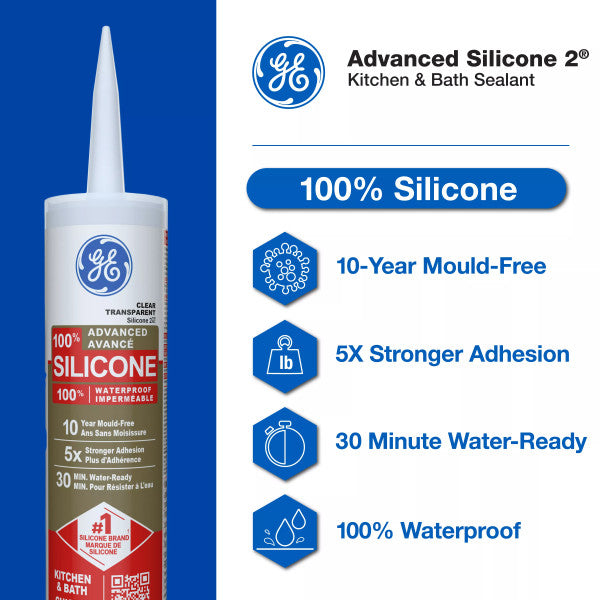 GE 300ml Advance Kitchen & Bath Silicone - Almond