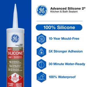 GE 300ml Advance Kitchen & Bath Silicone - Almond