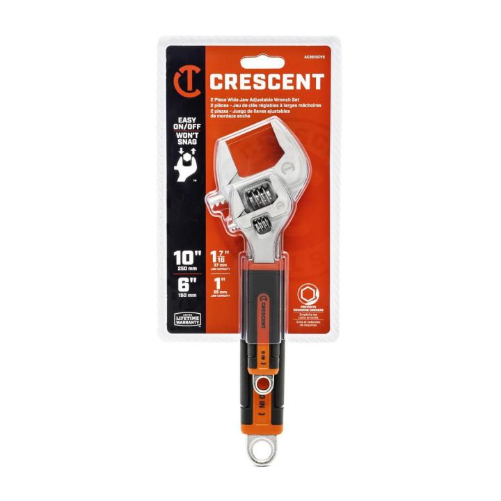 Crescent AC3610CVS 2 Piece 6" & 10" Quick - Fit - Jaw Adjustable Wrench Set - Mississauga Hardware Centre Inc