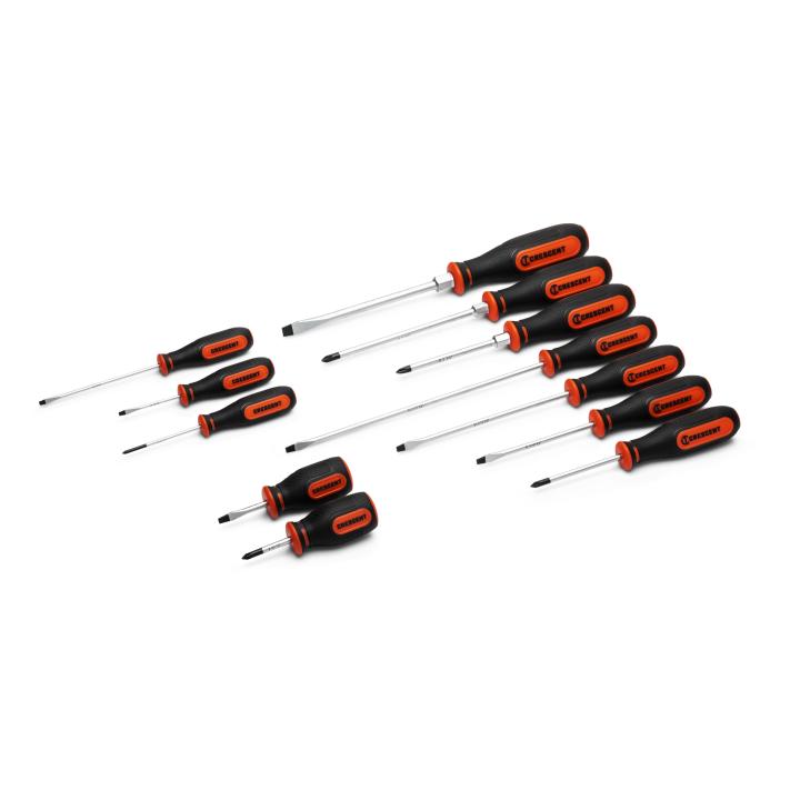 Crescent CSDS12PCSET 12 Piece Dual Material Screwdriver Set - Mississauga Hardware Centre Inc
