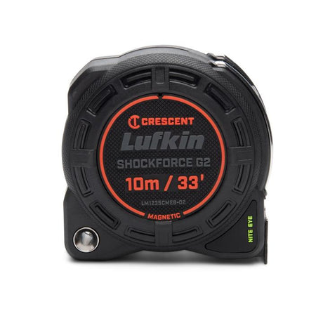Crescent LM1235CMEB - 02 1 - 1/4" x 10m/33' Shockforce Nite Eye™ G2 Magnetic Tape Measure - Mississauga Hardware Centre Inc