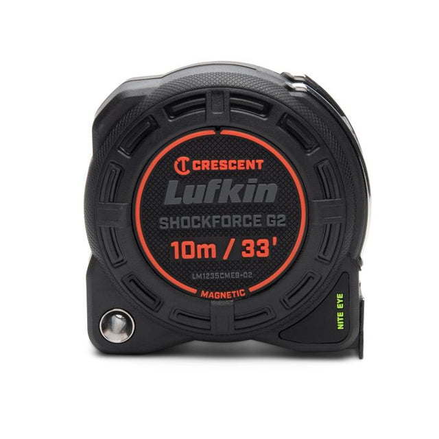 Crescent LM1235CMEB - 02 1 - 1/4" x 10m/33' Shockforce Nite Eye™ G2 Magnetic Tape Measure - Mississauga Hardware Centre Inc