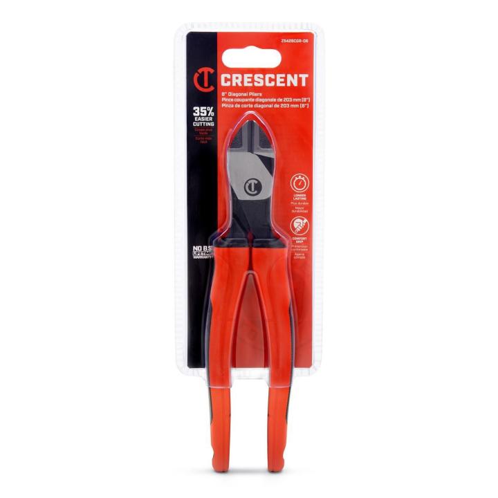 Crescent Z5428CGR - 06 8" Z2 Diagonal Cutting Plier with Cushion Grip Rawhide Handle - Mississauga Hardware Centre Inc