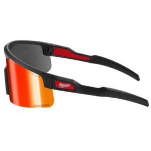 Milwaukee 48-73-2501 Polarized Wrap Around Safety Glasses - Red Mirrored Dual Coat Lenses