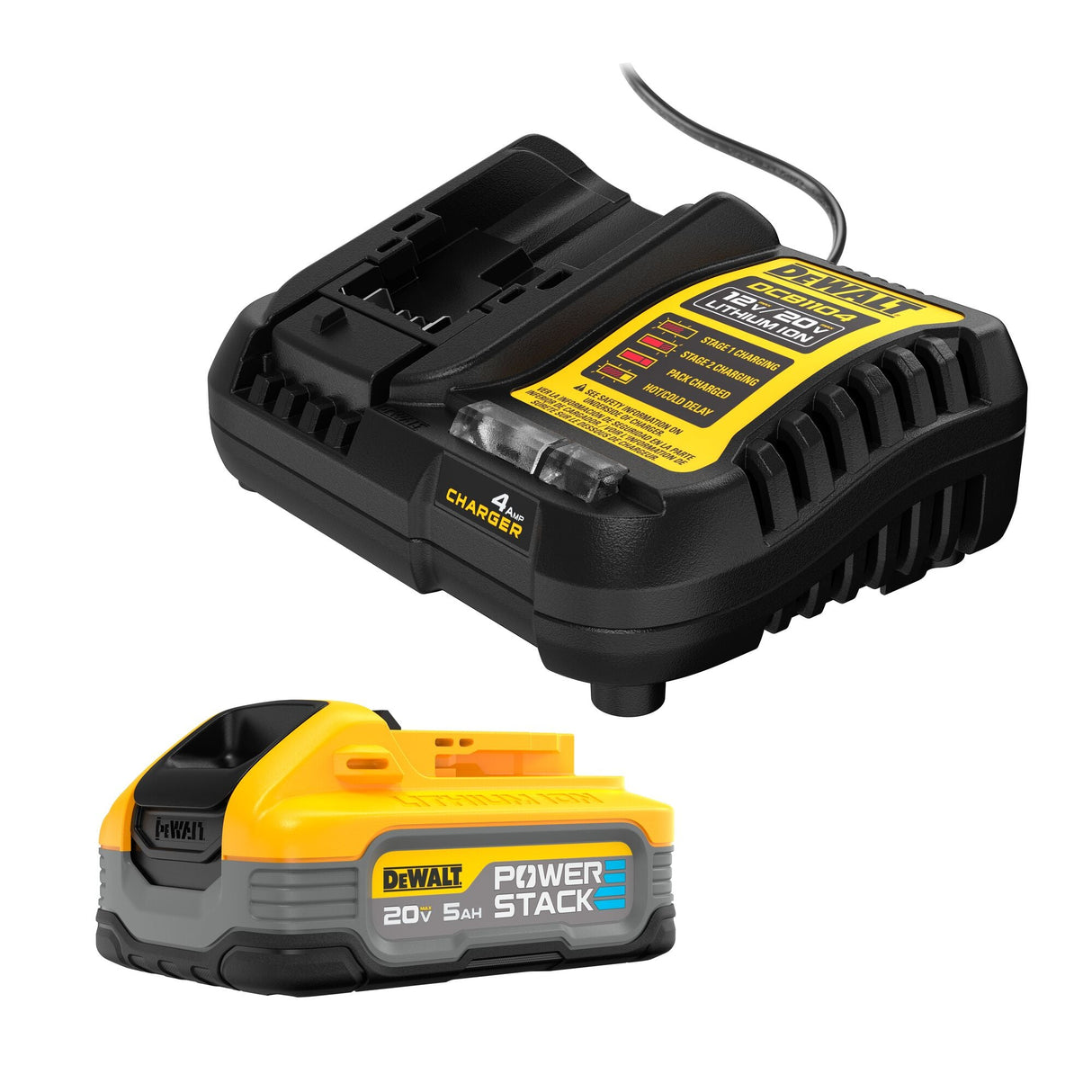 DEWALT DCBP520C 20V MAX* XR POWERSTACK™ 5Ah Battery Starter Kit - Mississauga Hardware Centre Inc