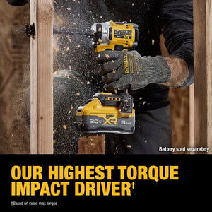 DEWALT DCF860B 20V MAX* XR® Brushless Cordless 3 - Speed High Torque 1/4 in. Impact Driver (Tool Only) - Mississauga Hardware Centre Inc