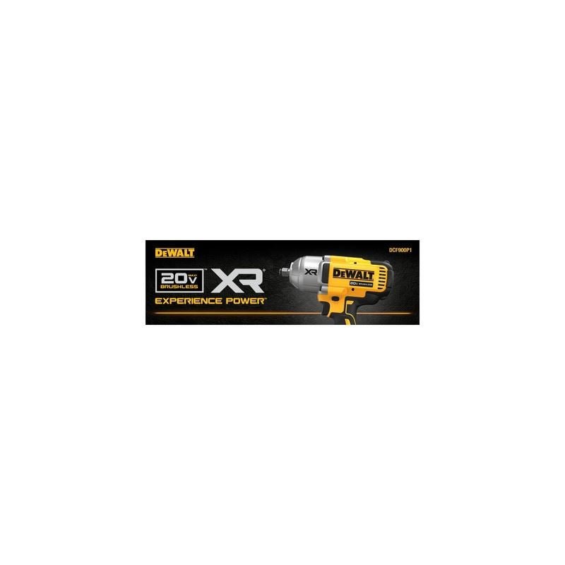 DEWALT DCF900P1 20V MAX XR 1/2 In. High Torque Impact Wrench with Hog Ring Anvil - Mississauga Hardware Centre Inc