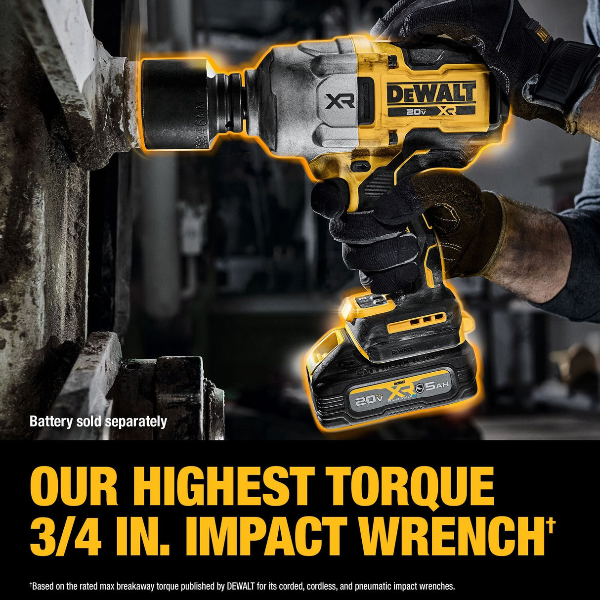 DEWALT DCF964B 20V MAX* XR® Brushless Cordless 3/4 In. High Torque Impact Wrench with Hog Ring Anvil (Tool Only) - Mississauga Hardware Centre Inc