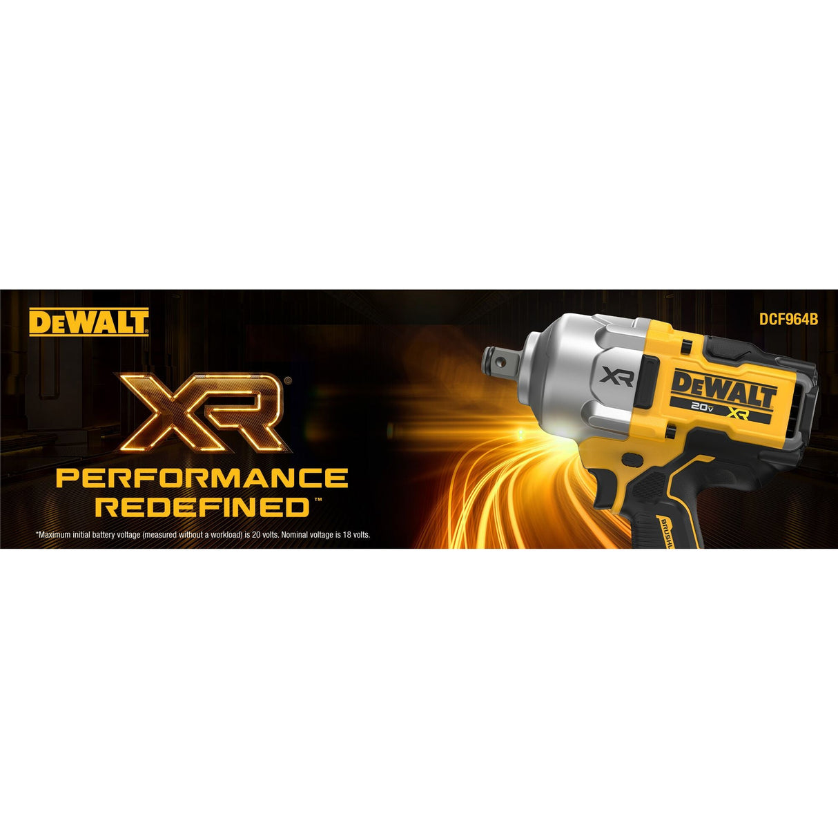 DEWALT DCF964B 20V MAX* XR® Brushless Cordless 3/4 In. High Torque Impact Wrench with Hog Ring Anvil (Tool Only) - Mississauga Hardware Centre Inc