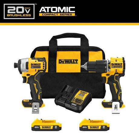 DEWALT DCK226D2 20V MAX ATOMIC Lithium - Ion Compact 1/2 - inch Hammer Drill and Impact - Mississauga Hardware Centre Inc