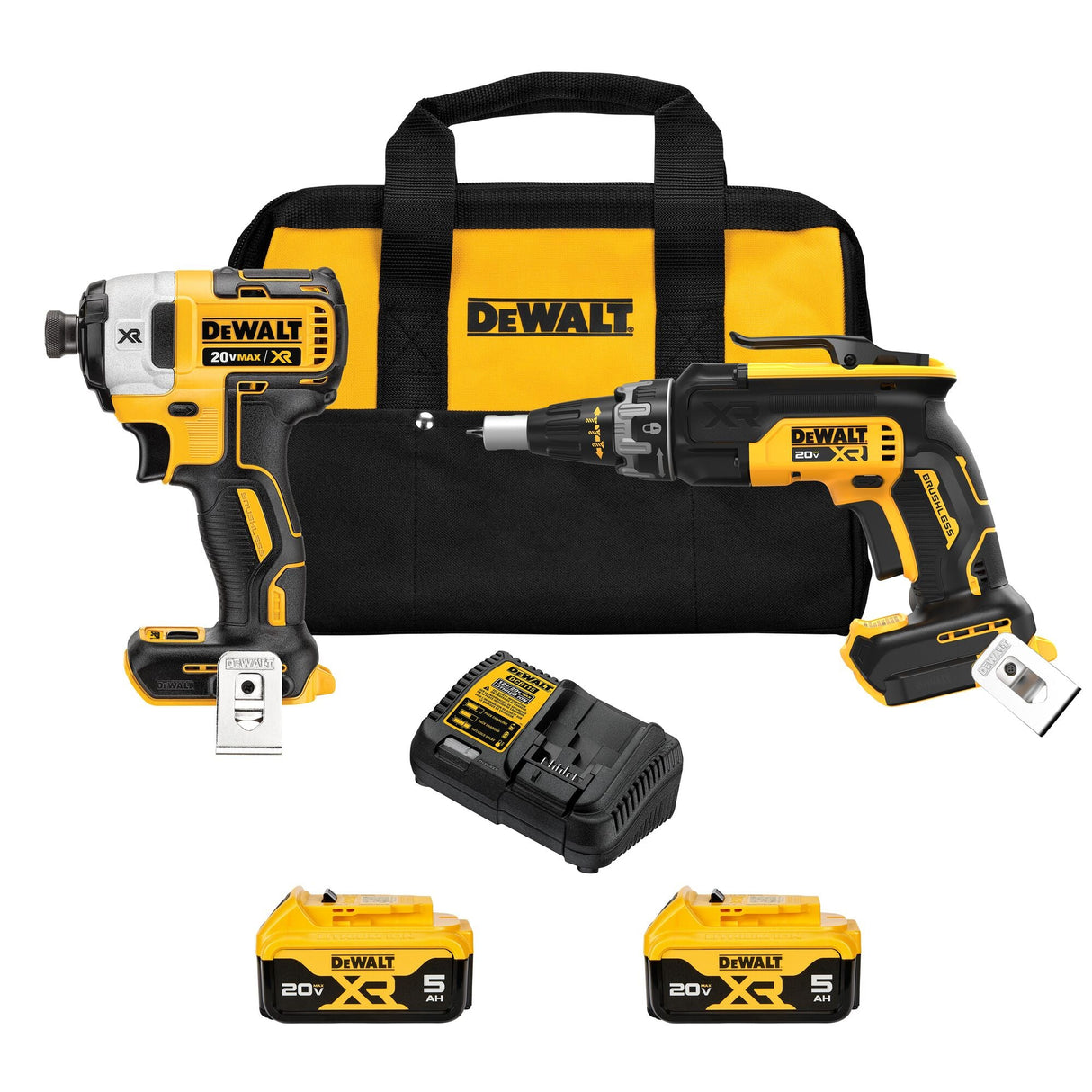 DEWALT DCK268P2 20V MAX XR Drywall Screwgun & Impact Driver Combo Kit - Mississauga Hardware Centre Inc