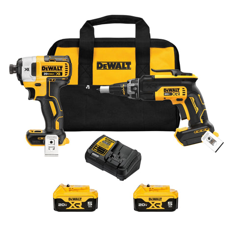 DEWALT DCK268P2 20V MAX XR Drywall Screwgun & Impact Driver Combo Kit - Mississauga Hardware Centre Inc