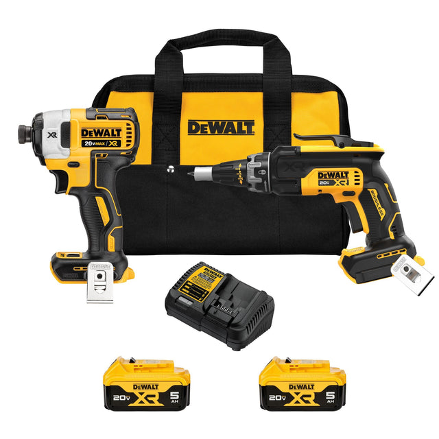 DEWALT DCK268P2 20V MAX XR Drywall Screwgun & Impact Driver Combo Kit - Mississauga Hardware Centre Inc